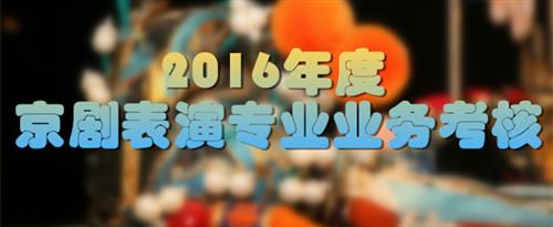 .美女和男人日逼国家京剧院2016年度京剧表演专业业务考...